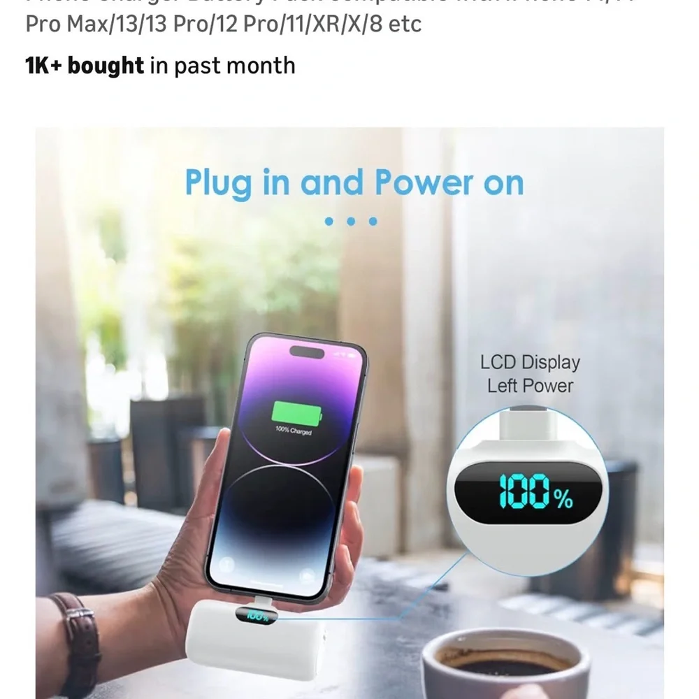 Black and white iPhone Power Bank 2-Pack